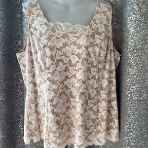 Kathleen Kirkwood 2X lace top, fully lined